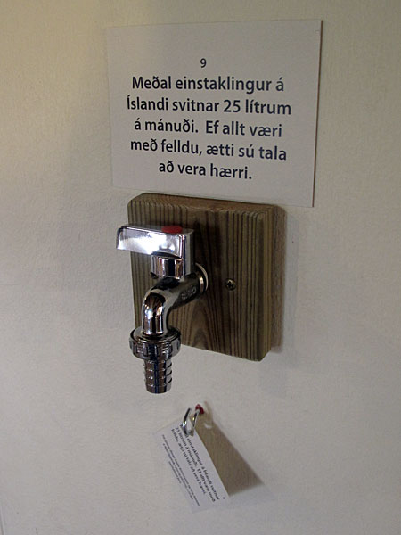 Djúpavík. Exhibition: Ómar Smári Kristinsson and Nína Ivanova - "25". - "The average Icelandic person sweats 25 litres per month. The preferable amount should be definitely higher." (18 July 2010)