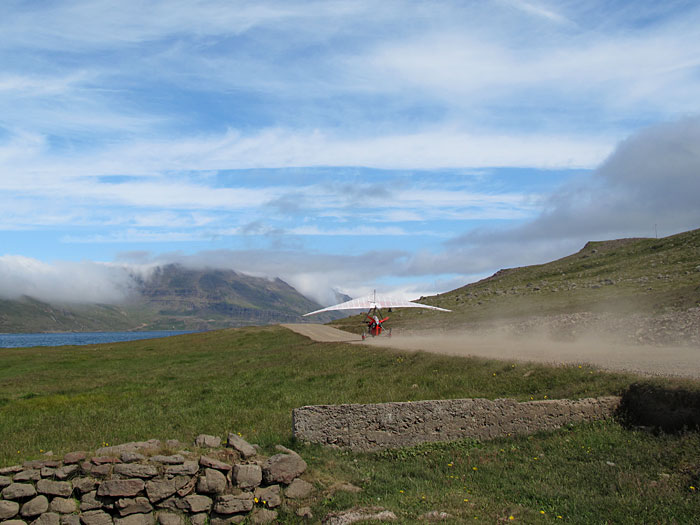 Djúpavík. Stefan Erdmann and Þórhallur Óskarsson in Djúpavík. -  (20 July 2010)