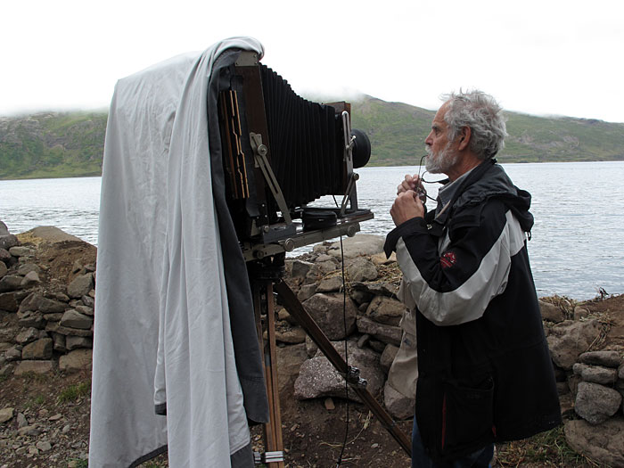 Djúpavík. Photographers Michael and Paula at work... - Hmmm... (is <a href='http://www.michaelandpaula.com' target='_blank' class='linksnormal'>Michael A. Smith</a> thinking). (3 and 4 August 2010)