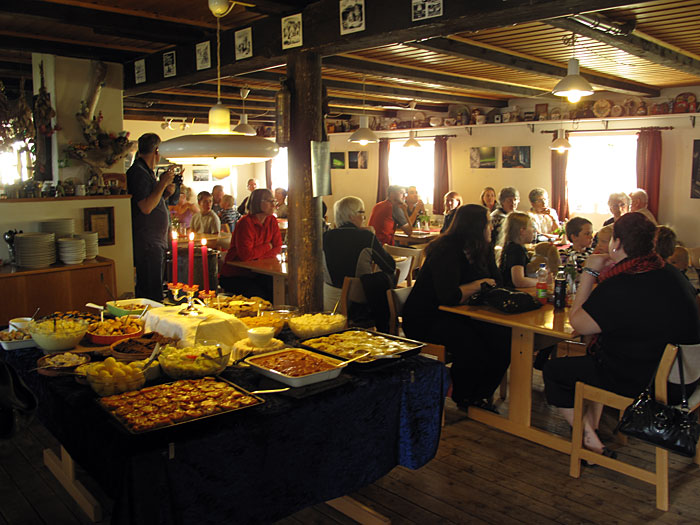 Djúpavík. Djúpavíkdays III: The fish buffet. - This year we had a delicious fish buffet again - cooked by Magga and the whole kitchen crew. Takk!!! (14 August 2010)