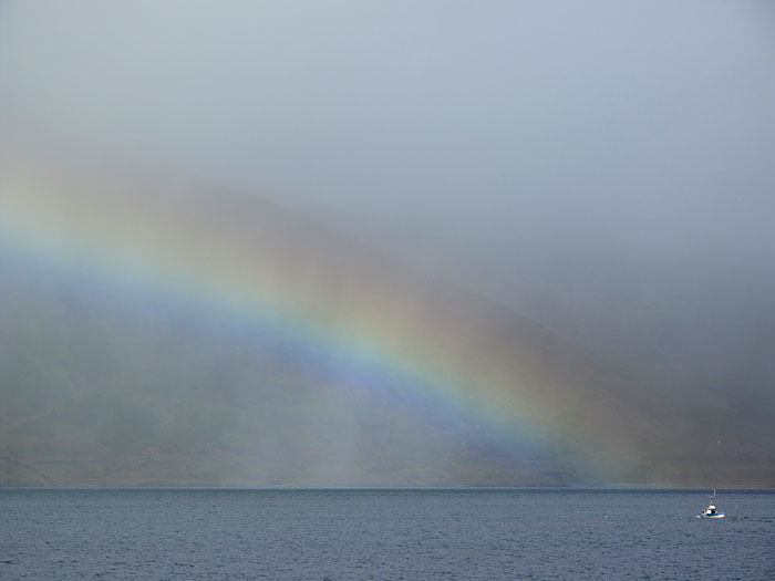 Djúpavík. Regenregen und Regenbogen. - Zwei Tage später... (22. bis 24.08.2010)