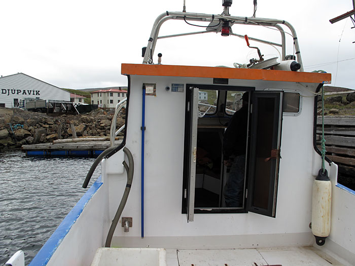 Djúpavík. Endlich eine Bootsfahrt mit der "Djúpfari". - Im Boot "Djúpfari". (25.08.2010)