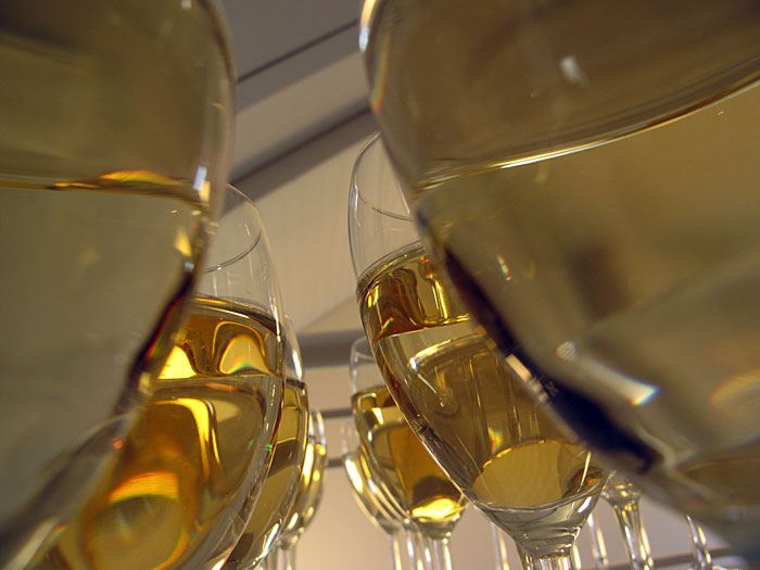 Hafnarfjörður. Wine glases during the exhibition. - 2. (30 October 2010)