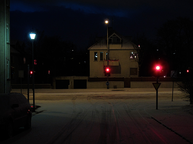 Reykjavík. Lights in the darkness, but in the morning hours. -  (25 December 2010)