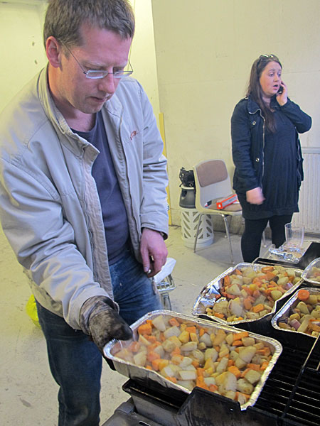 Reykjavík. PP (Post Party). - 'Our master of the grill'. (13 May 2011)