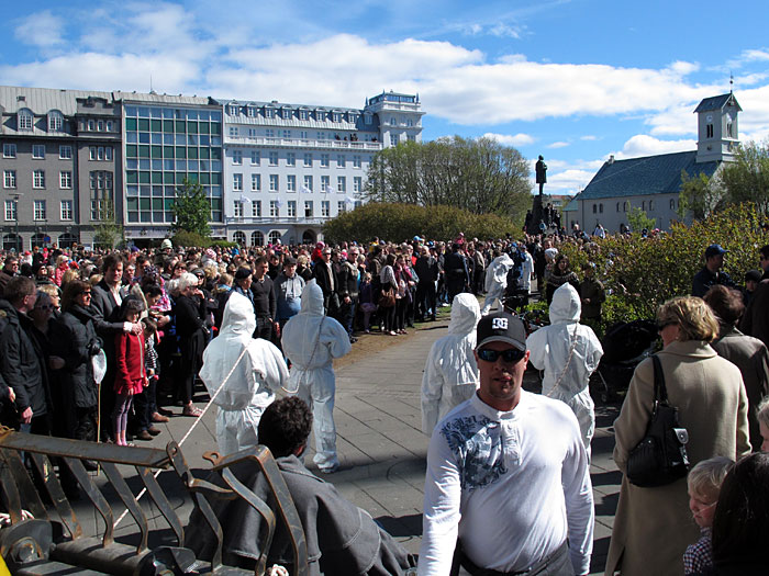 Reykjavík. Listahátið 2011 - La Fura dels Baus. - Letzte Vorbereitungen ... (21.05.2011)