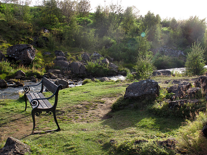 Reykjavík. Elliðaárdalur with forest and water. - A spot for relaxing! (12 September 2011)