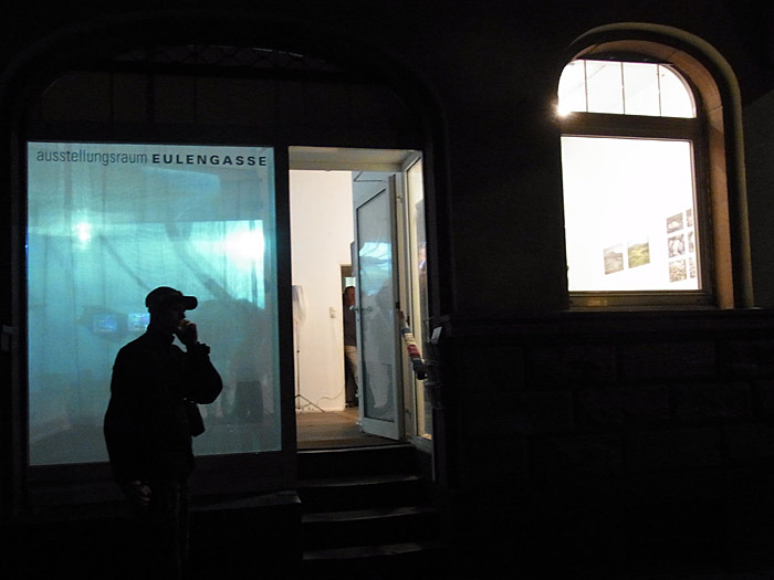 Frankfurt. Claus at EULENGASSE. - <a href='http://www.eulengasse.de/' target='_blank' class='linksnormal'>ausstellungsraum EULENGASSE</a>. (Photo: <a href='http://www.flickr.com/photos/sterneck/sets/' target='_blank' class='linksnormal'>Wolfgang</a>) (7 October 2011)
