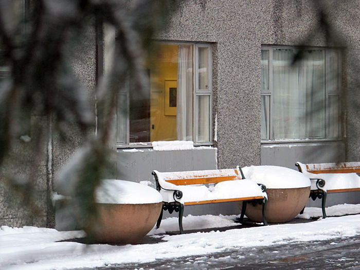 Reykjavík. Verschiedenes XXXVIII. - Impressionen aus dem Schnee. VII. 'Meine Banken'. (25. bis 29.12.2011)