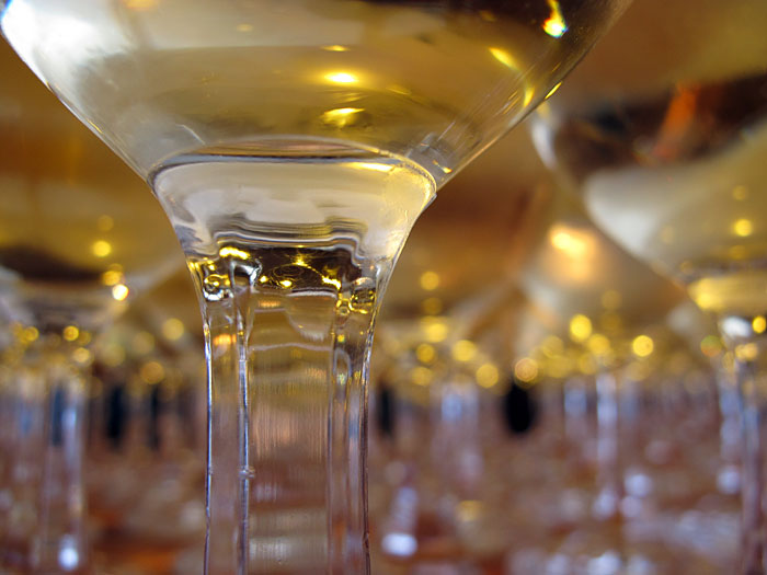 Reykjavík. Wine glasses during a vernissage. - Wine glasses. V. (14 January 2012)