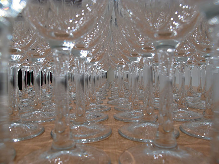 Reykjavík. Wine glases during the vernissage. - I. (20 January 2012)