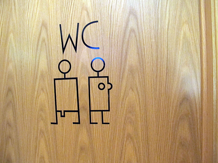 Reykjavík. Miscellaneous XXXXI. - The door of a toilet in <a href='http://www.facebook.com/reykjavikdowntownhostel' target='_blank' class='linksnormal'>Reykjavík Downtown Hostel</a>. (1 till 29 February 2012)