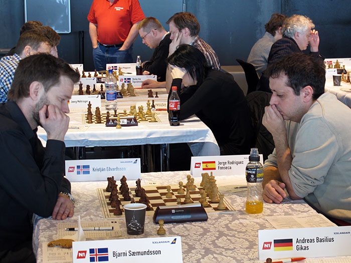 Reykjavík. Chess tournament Reykjavík Open 2012. - IX. <a href='http://www.chessgames.com/player/kristjan_edvardsson.html' target='_blank' class='linksnormal'>Kristján Eðvarðsson</a> - Jorge Rodriguey Fonseca. (10 March 2012)
