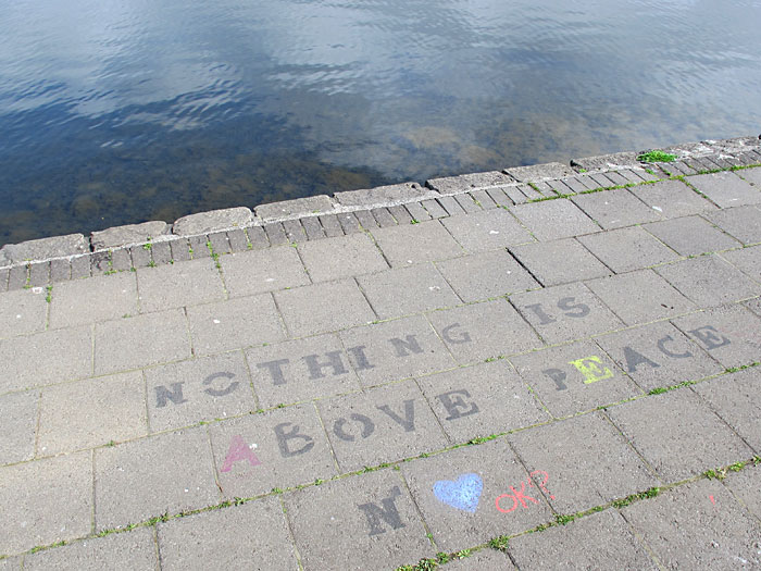 Reykjavík. Brief visit. - "Nothing is above peace 'n' love". (9 June 2012)