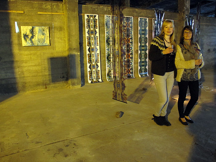 Djúpavík. Miscellaneous XXXXVI. - A new art works exhibition in the old herring factory by <a href='http://www.rhiannonvanmuysen.com' target='_blank' class='linksnormal'>Rhiannon Van Muysen</a> (left) and <a href='http://www.ishmacpaintings.co.uk' target='_blank' class='linksnormal'>Ishbel Macdonald</a>, both from Scotland. (10 till 18 July 2012)