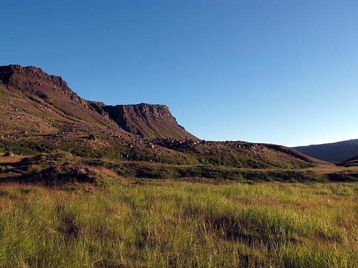 Djúpavík. Hiking in the evening hours. - . (1 August 2012)