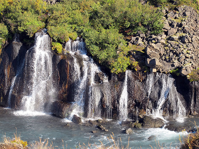 Reykjavík. Haustferð - autumn trip. II. - River Hvítá, and waterfall <a href='http://en.wikipedia.org/wiki/Hraunfossar' target='_blank' class='linksnormal'>Hraunfossar</a>. (8 September 2012)