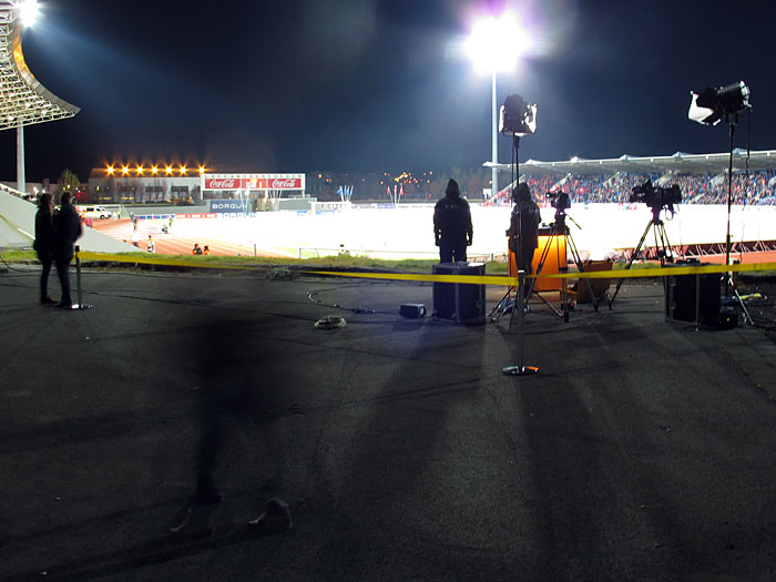 Reykjavík. Fussballspiel Island gegen Schweiz. - . (16.10.2012)