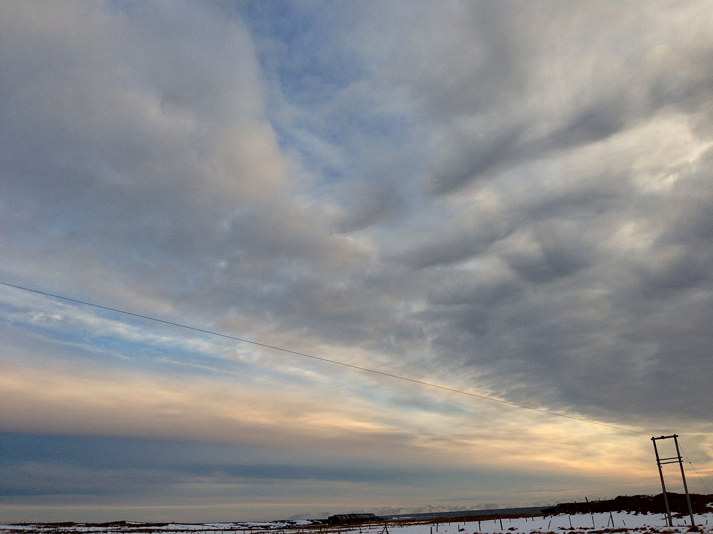 Djúpavík. ... to be not in Reykjavík. I. - The sky II. Near Gjögur. (1 December 2012)