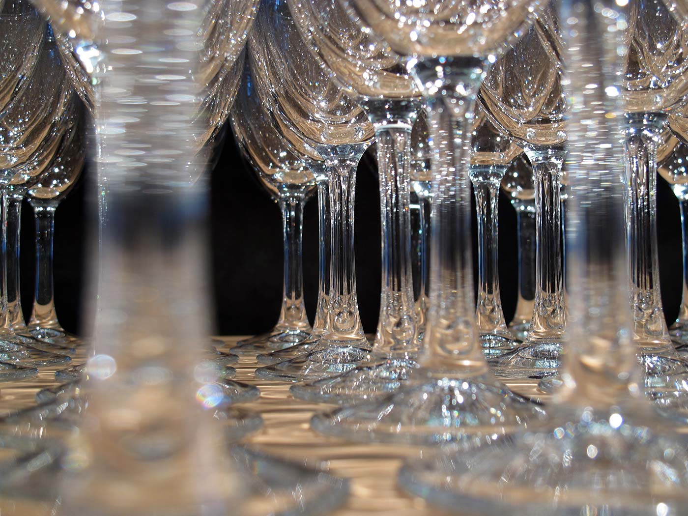 Reykjavík. Wine glasses during an opening event. - III. (19 January 2013)