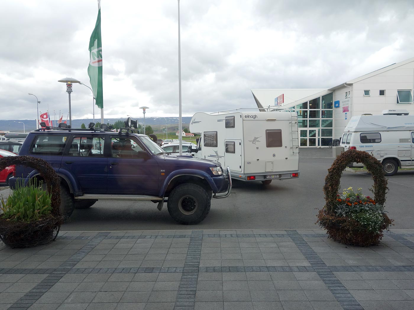 Around Iceland. Day III. Eskifjöður - Borgarfjörður eystri. - In Egilsstaðir - but too crowded (too many cars, too many people). (4 July 2013)