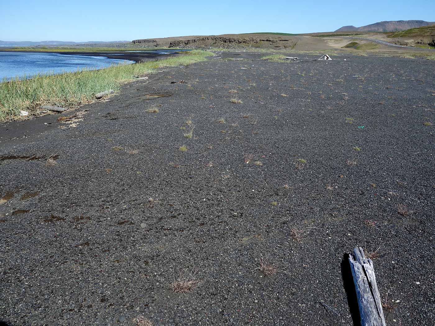 Around Iceland. Day VI. Langanes - Siglufjörður. - A nice black sand beach (I think it was close to the 'fjord' Öxarfjörður). (7 July 2013)