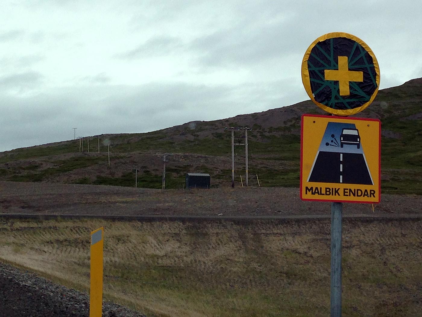 Djúpavík. Miscellaneous LXI. - 'Malbik endar' means: asphalted roads ends here, gravel road follows. (15 till 21 July 2013)