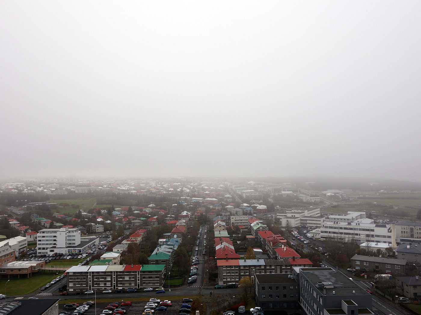 Reykjavík. Hallgrímskirkja and fog. - III. (2 October 2013)