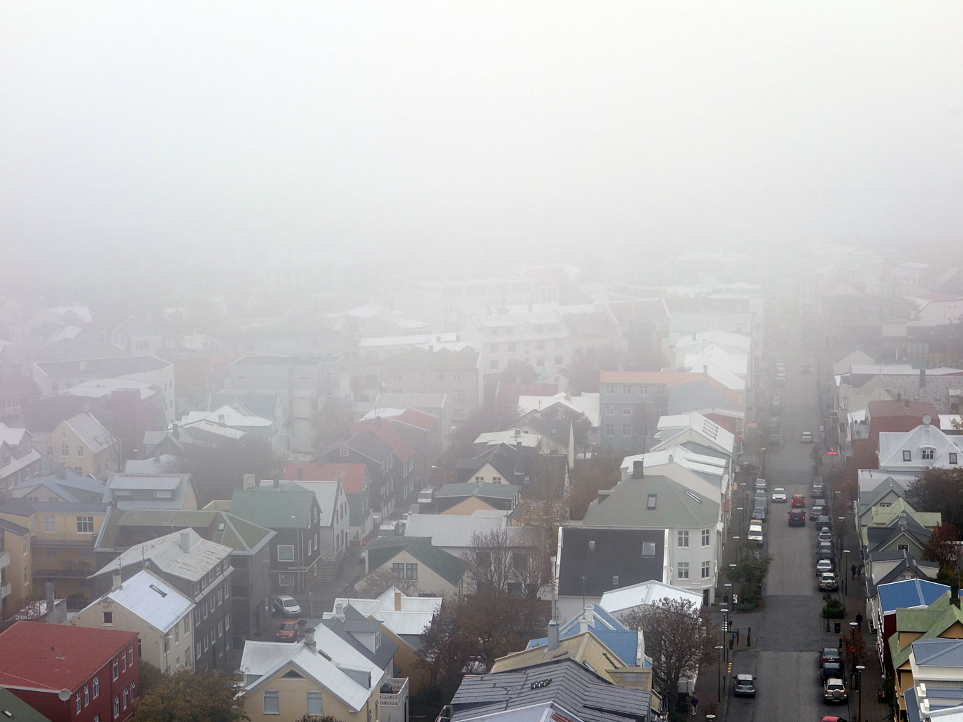 Reykjavík. Hallgrímskirkja and fog. - VI. (2 October 2013)