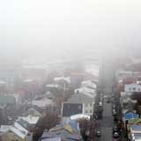 2 October 2013 – Reykjavík. Hallgrímskirkja and fog. (9 pictures)