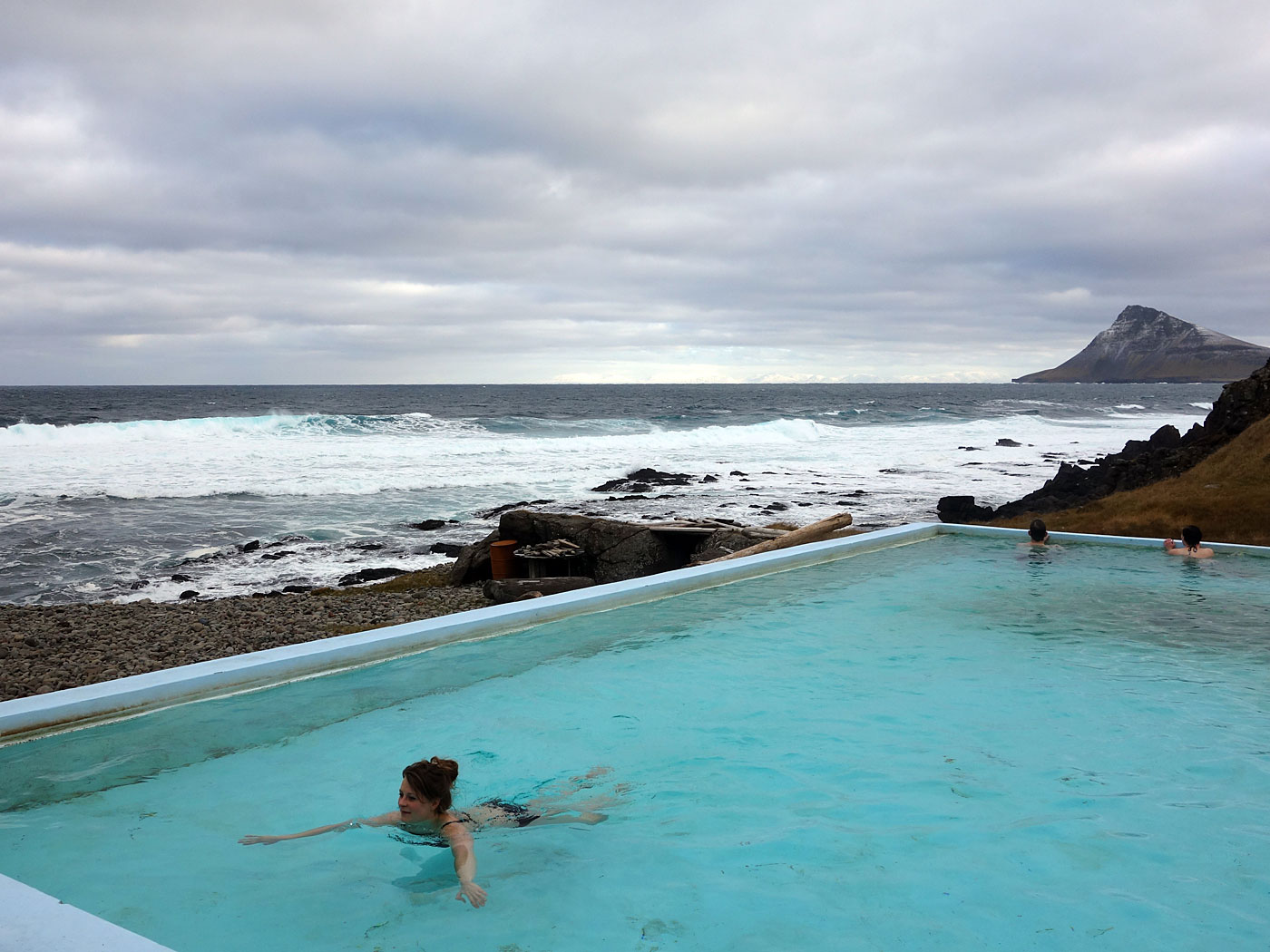 Djúpavík. A whole day in the north. - Swimmingpool Krossnes. IV. (<a href='http://www.grapevine.is/Travel/ReadArticle/Home-To-The-Loneliest-Hotel-In-The-World' target='_blank' class='linksnormal'>Article</a> about this trip on Reykjavík Grapevine). (5 October 2013)