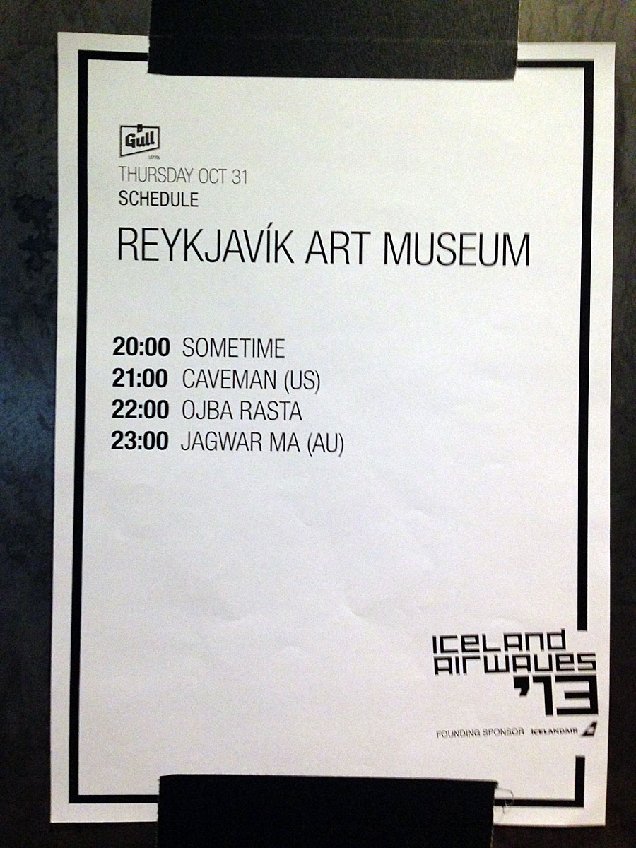 Reykjavík. Iceland Airwaves 2013. Day 2. - Today on stage ... (31 October 2013)