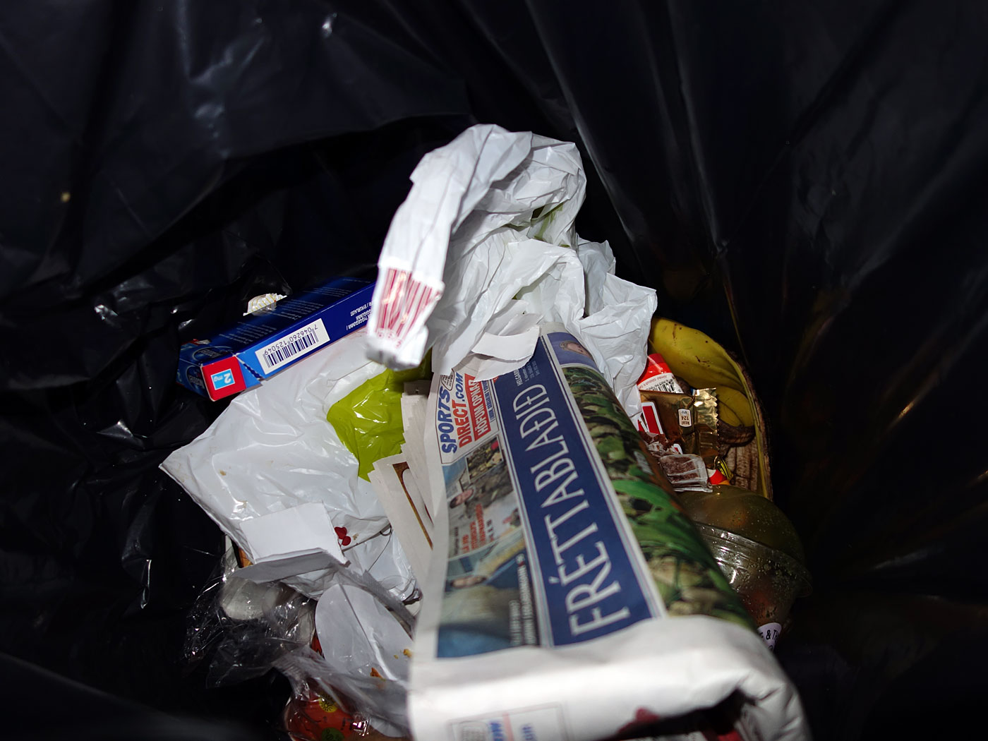 Reykjavík. Trash bins (on Laugavegur, at night). - Late at night a view in trash bins on Laugavegur. I. (2 November 2013)