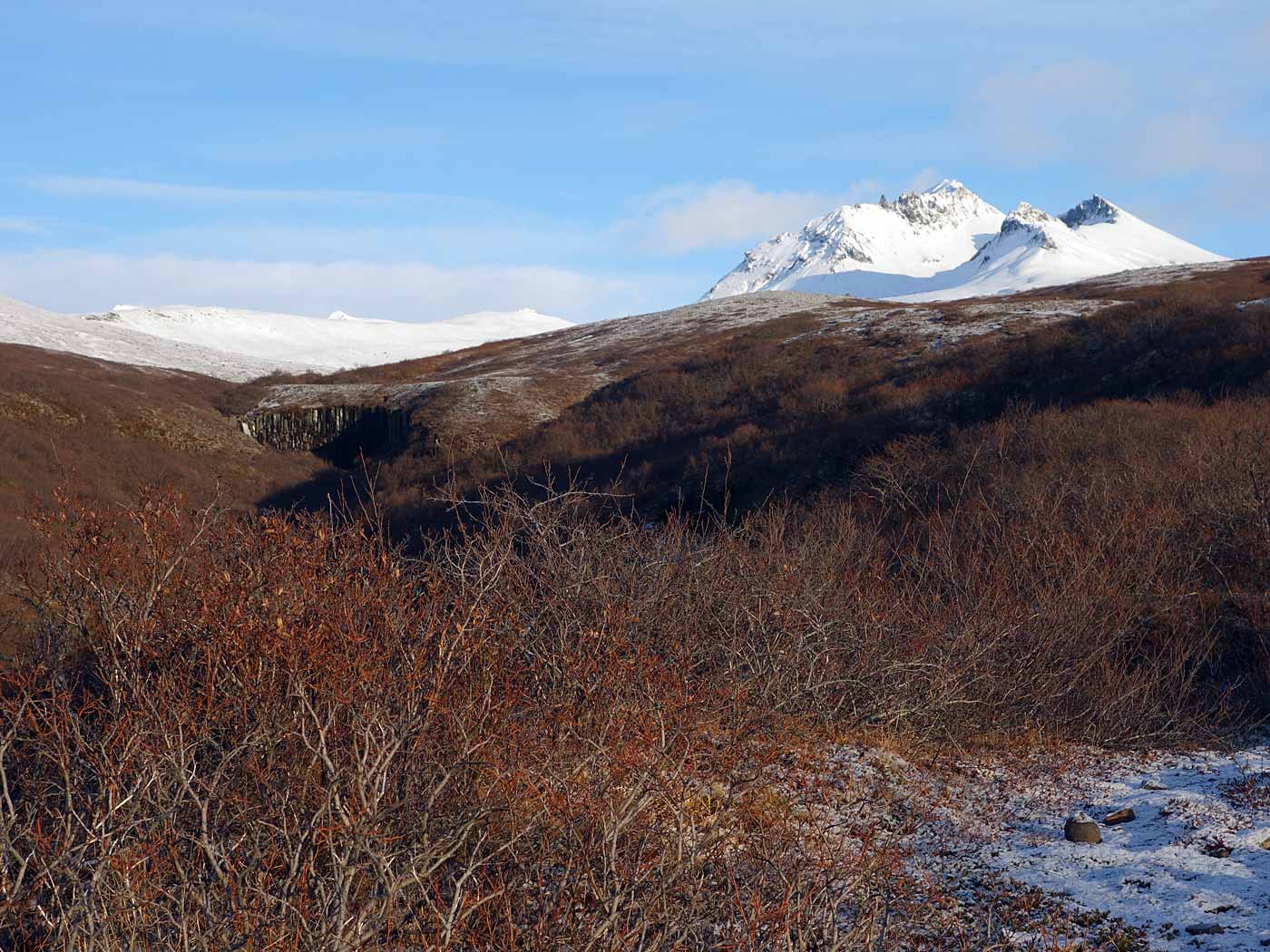 Skaftafell. A (wonderful) hike to Svartifoss waterfall. - You can see 'some drops' of ... (16 November 2013)