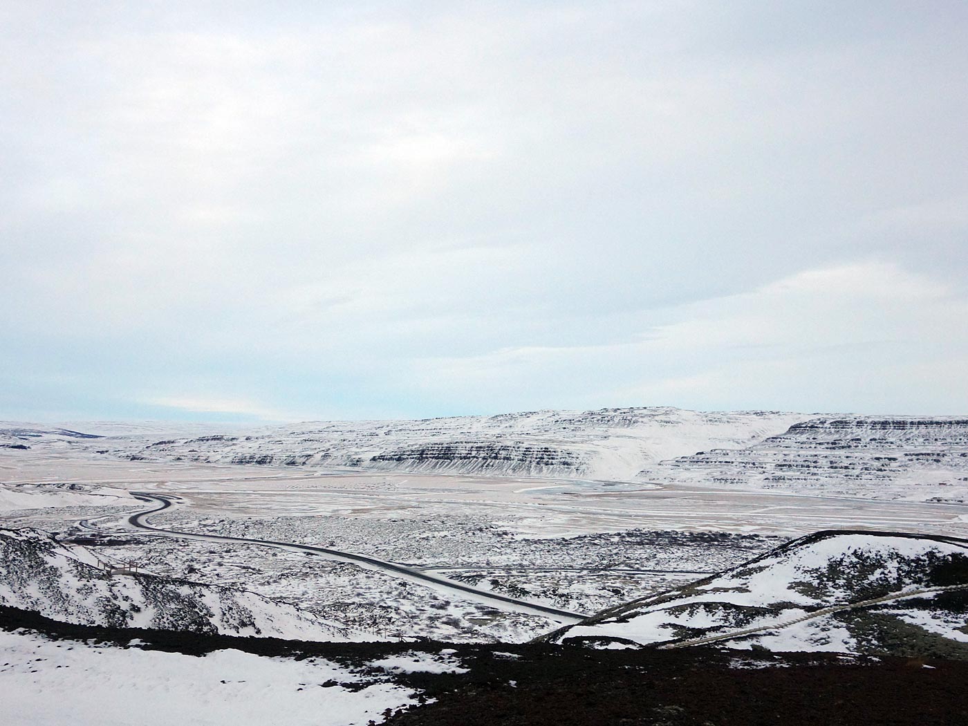 Grábrók. Short hike, near Bifröst. - II. Ringroad '1' in direction north. (31 December 2013)