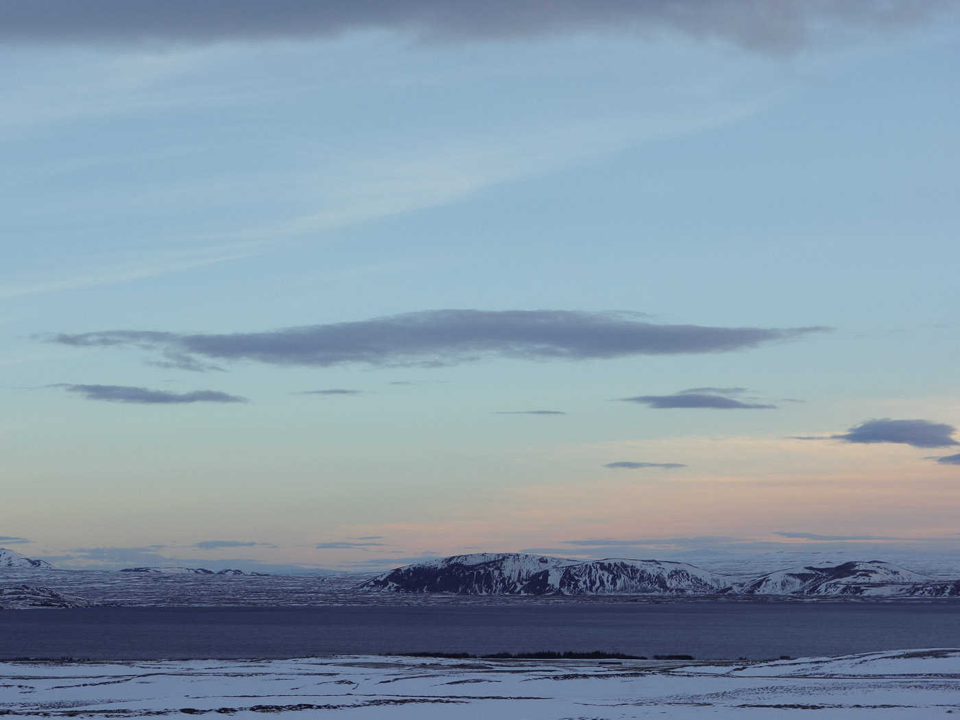 Þingvellir. Short trip. - Þingvellir, the evening sun light... (5 January 2014)