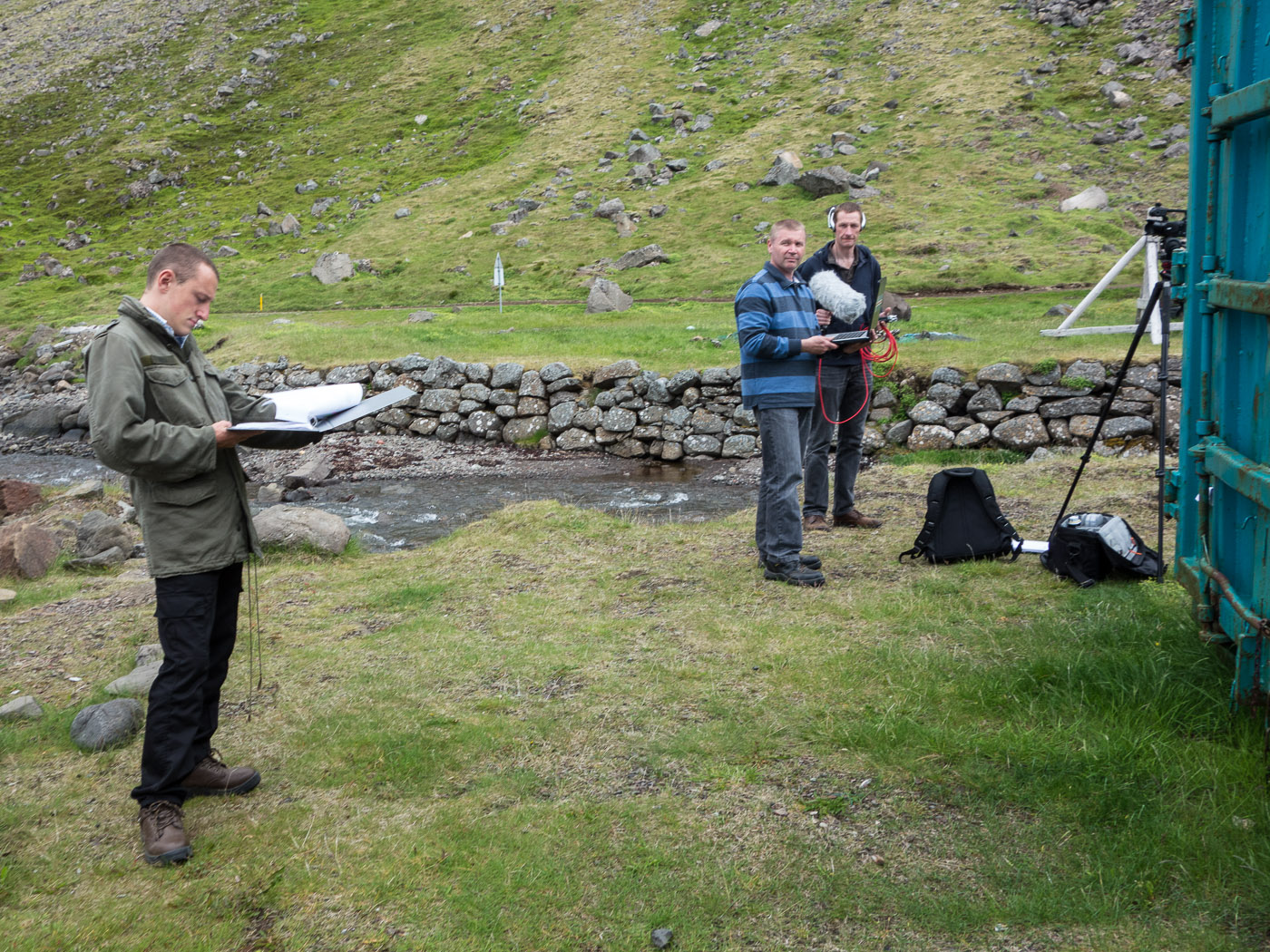 Djúpavík. Week 5. - Film team - recording for the film <a href='https://www.facebook.com/groups/349119731853151/?fref=ts' target='_blank' class='linksnormal'>MUTED</a>. I. (23 June till 29 June 2014)