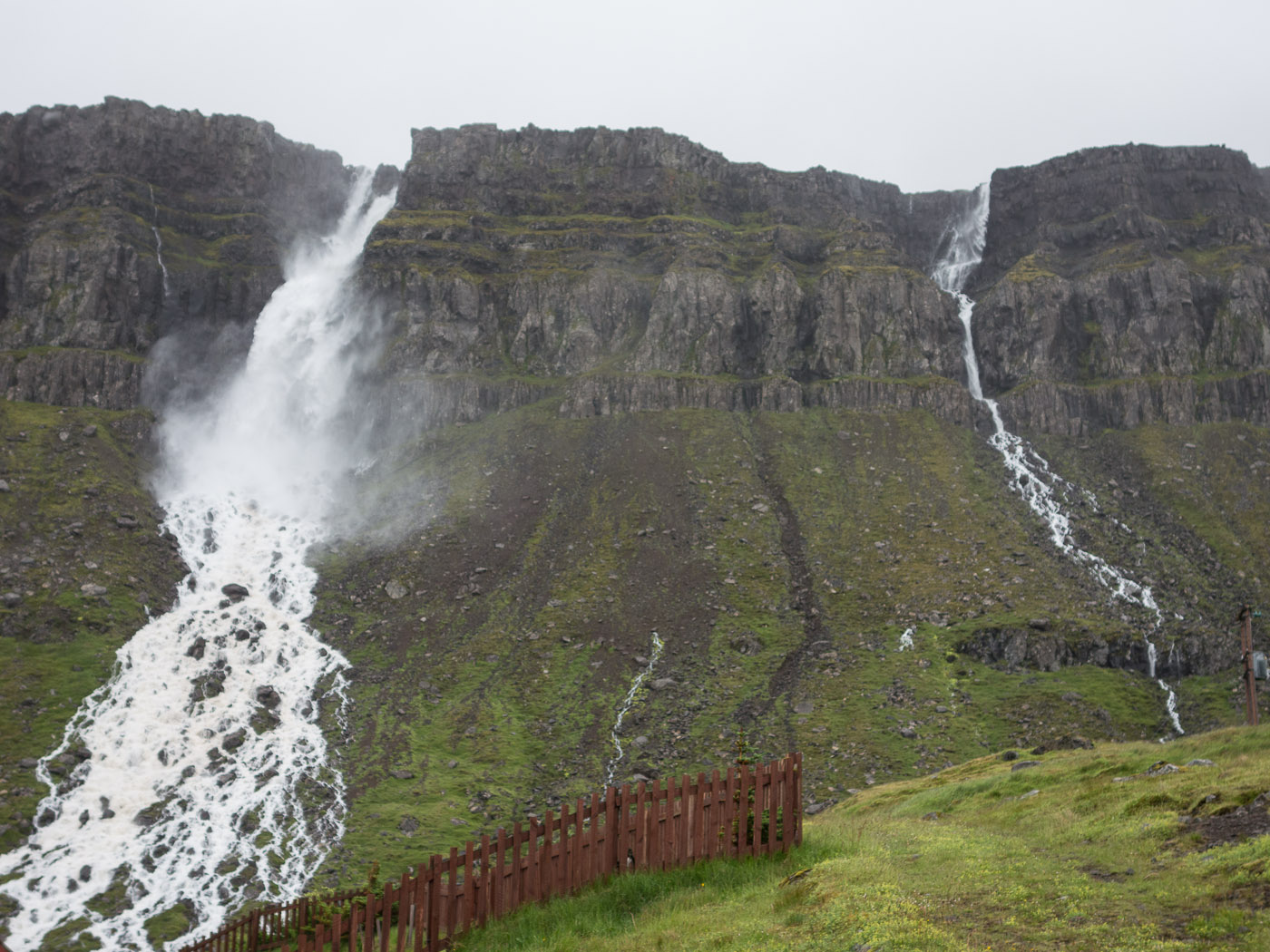 Djúpavík. Week 6. - Rain, rain, rain. Djúpavík waterfall. (30 June till 6 July 2014)