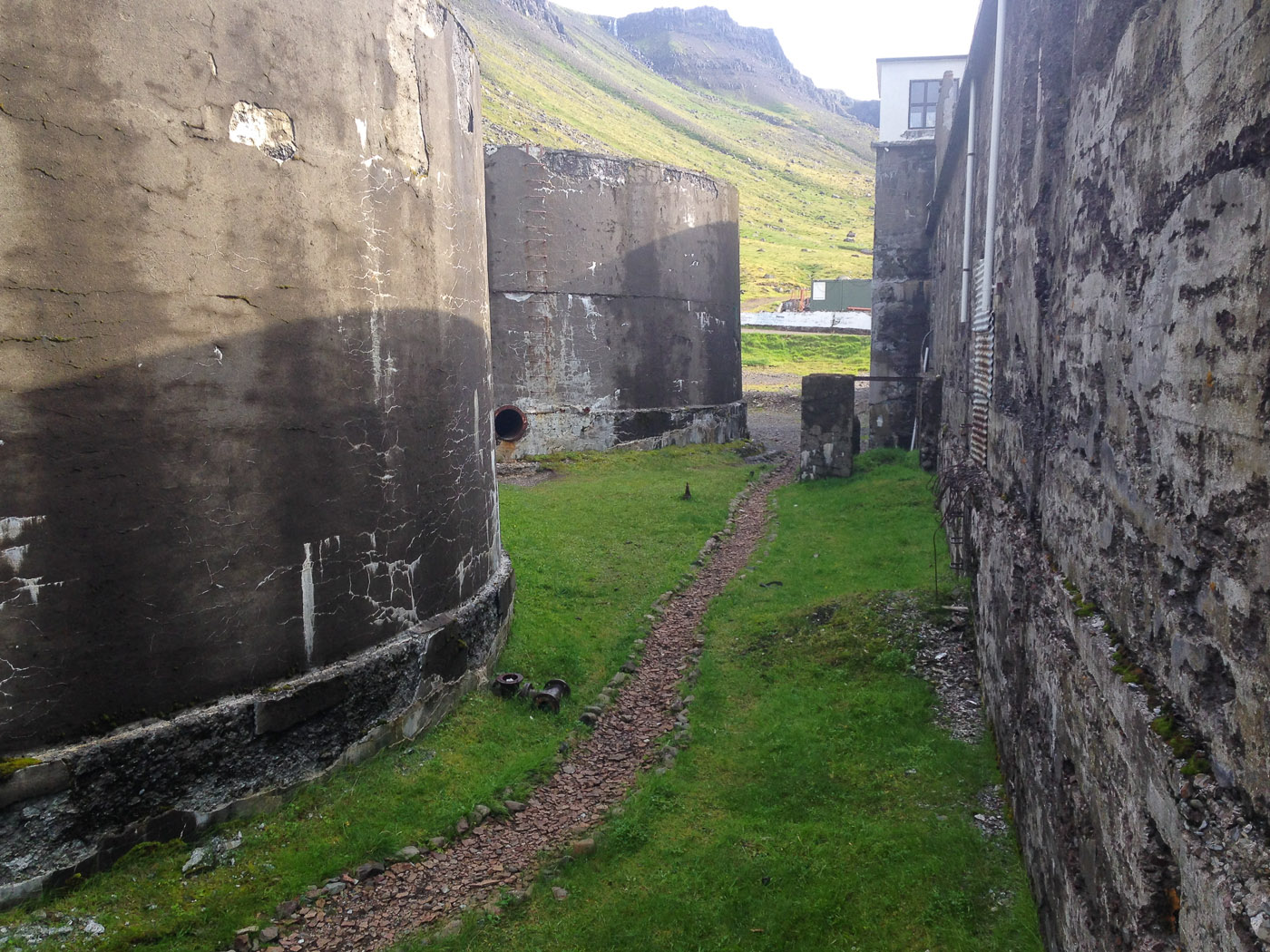 Djúpavík. Week 7. - Backside of the main building of the Herring Factory. I. (7 till 13 July 2014)