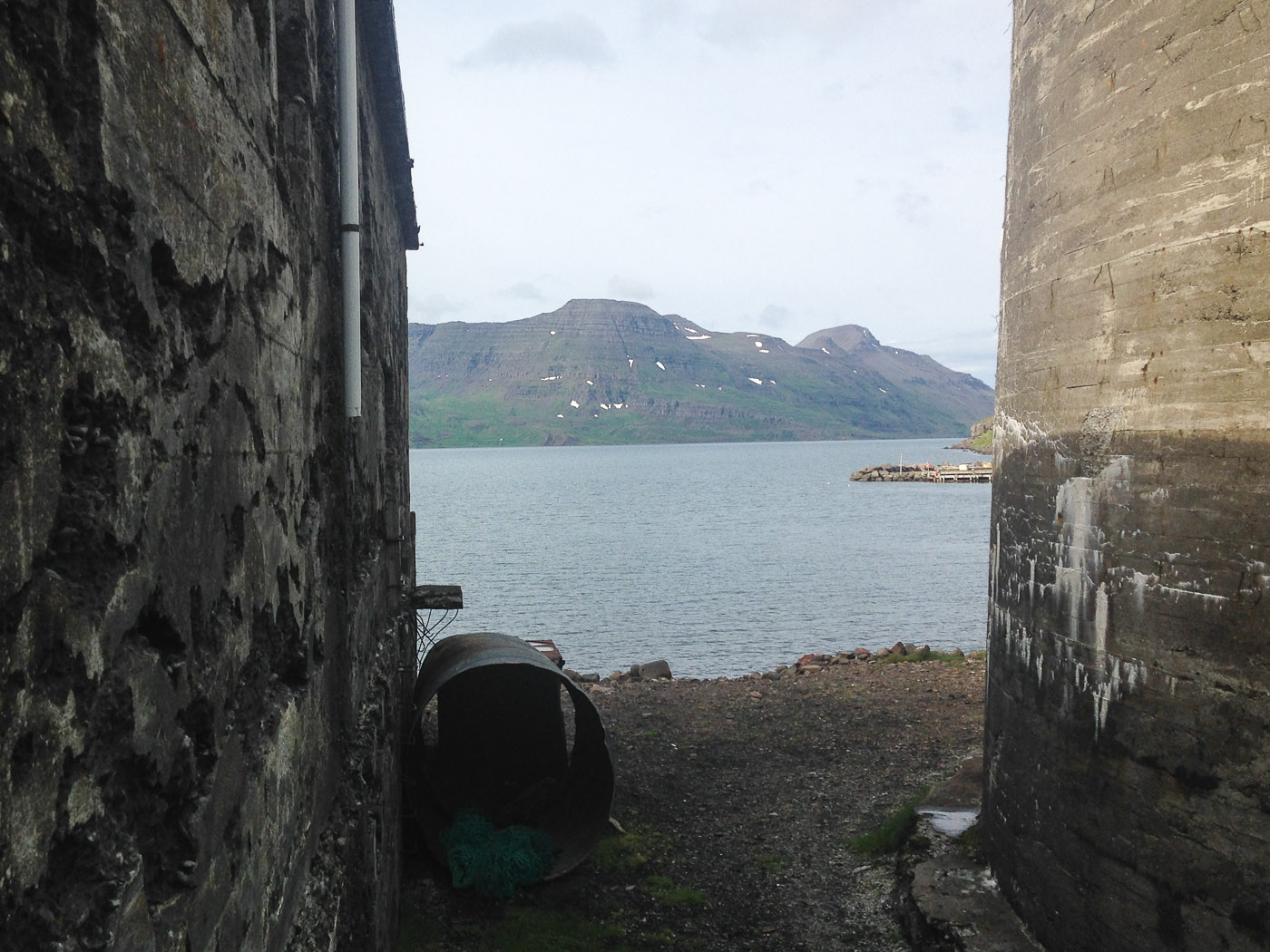 Djúpavík. Week 7. - Backside of the main building of the Herring Factory. II. (7 till 13 July 2014)