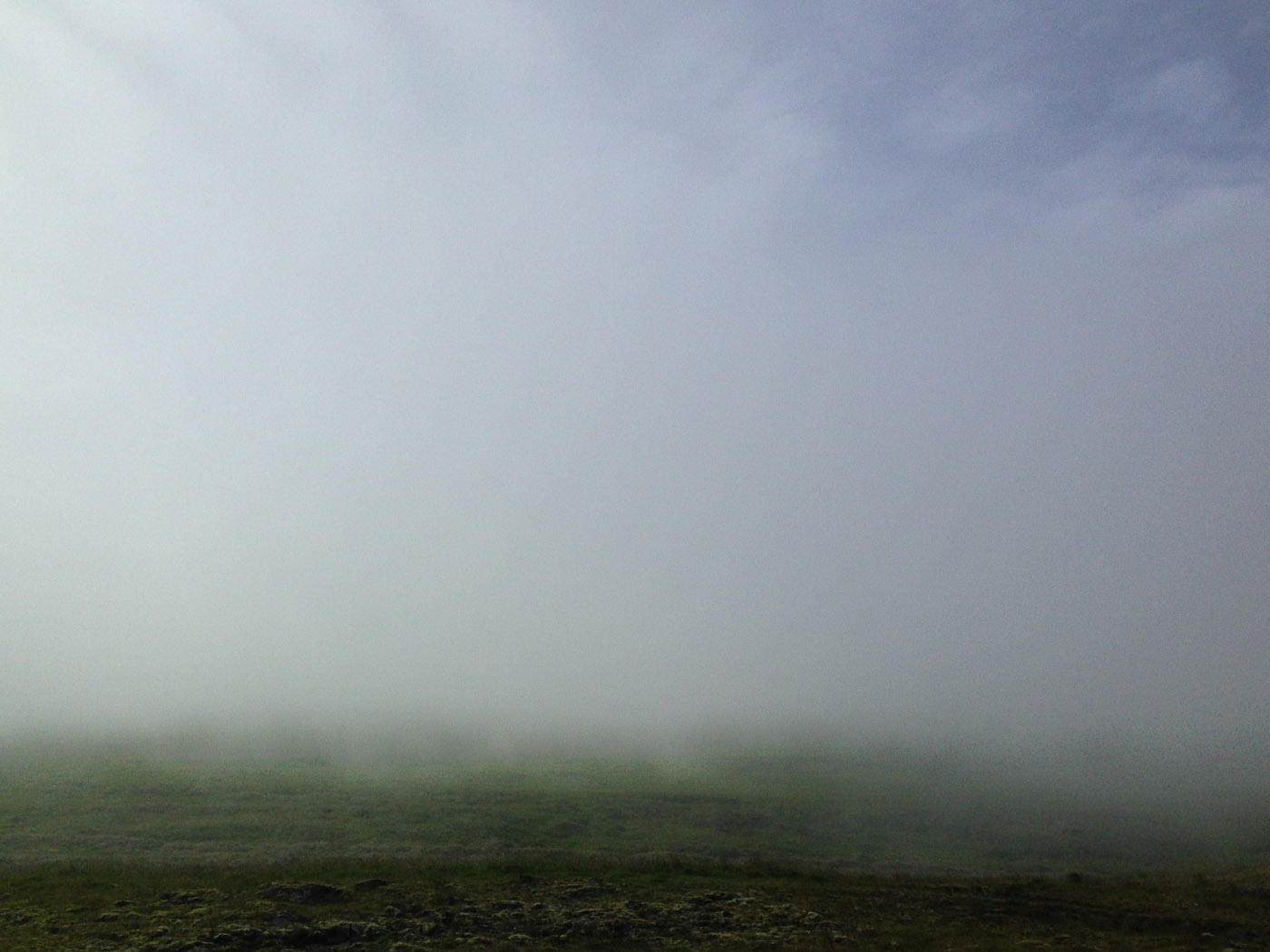 Northern Iceland - Hvammstangi - Svarfaðardalur. On vacation. - Around Vatsnes. XII. A mountain covered with fog ... (20 July 2014)