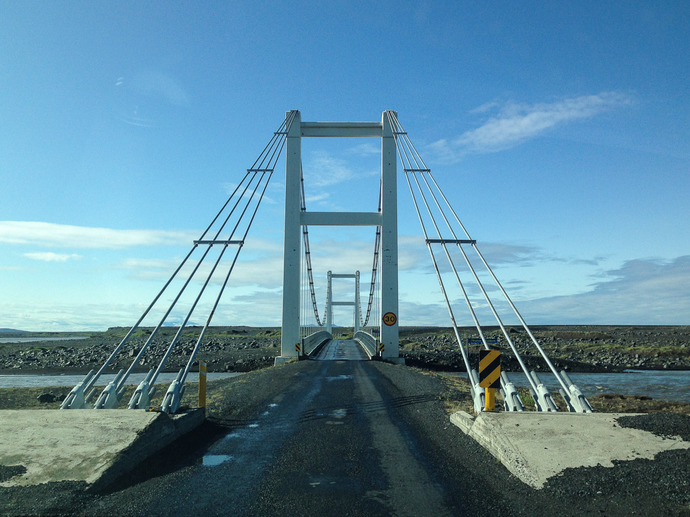 Northern Iceland - On the way to Askja. On vacation. - A bridge crossing glacier river Jökulsá á Fjöllum. (24 July 2014)