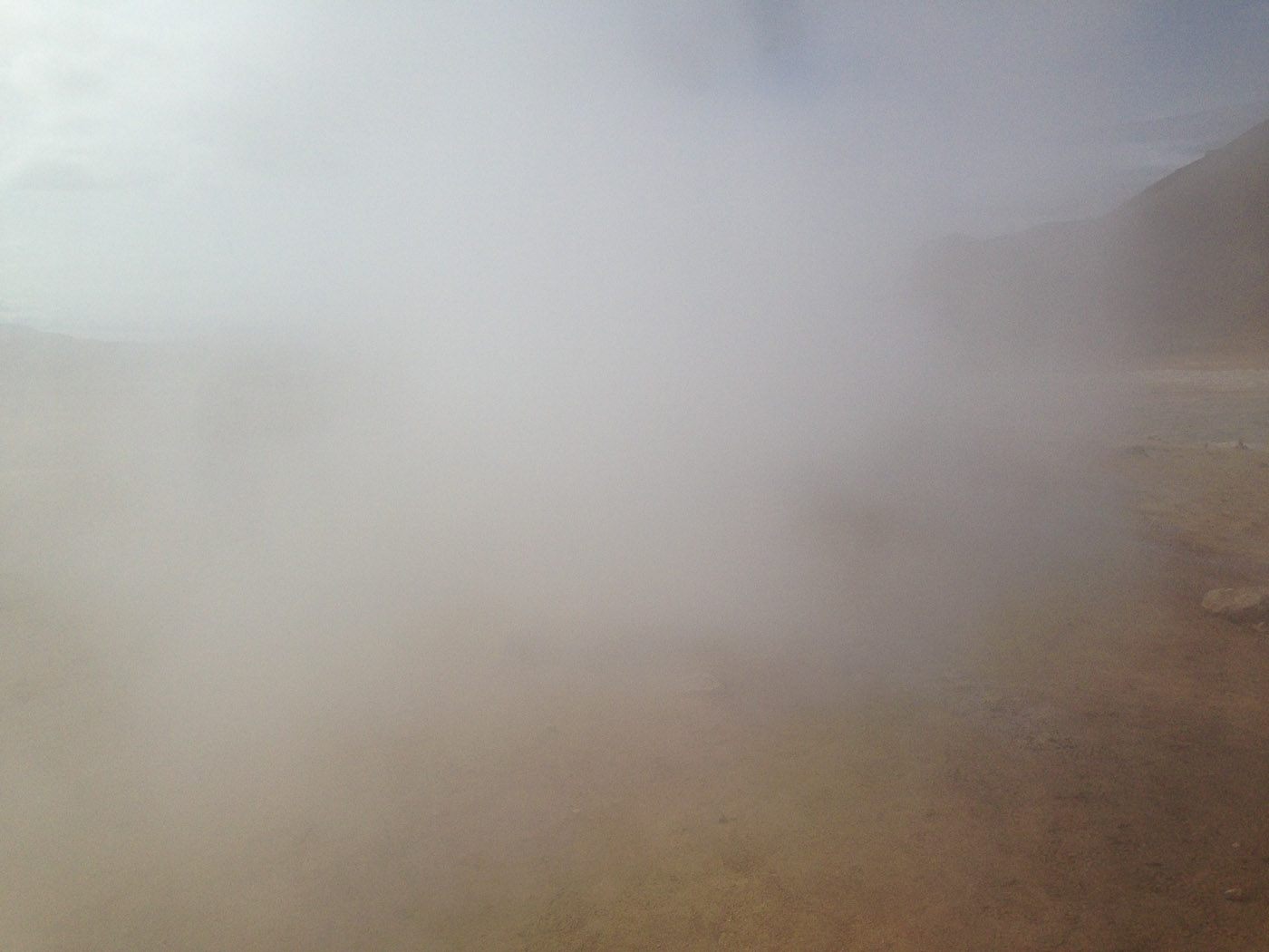 Northern Iceland - Back to Svarfaðardalur. On vacation. - <a href='https://en.wikipedia.org/wiki/Krafla' target='_blank' class='linksnormal'>Hverir</a> - geothermal area with boiling mudpools and steaming fumaroles. II. (25 July 2014)