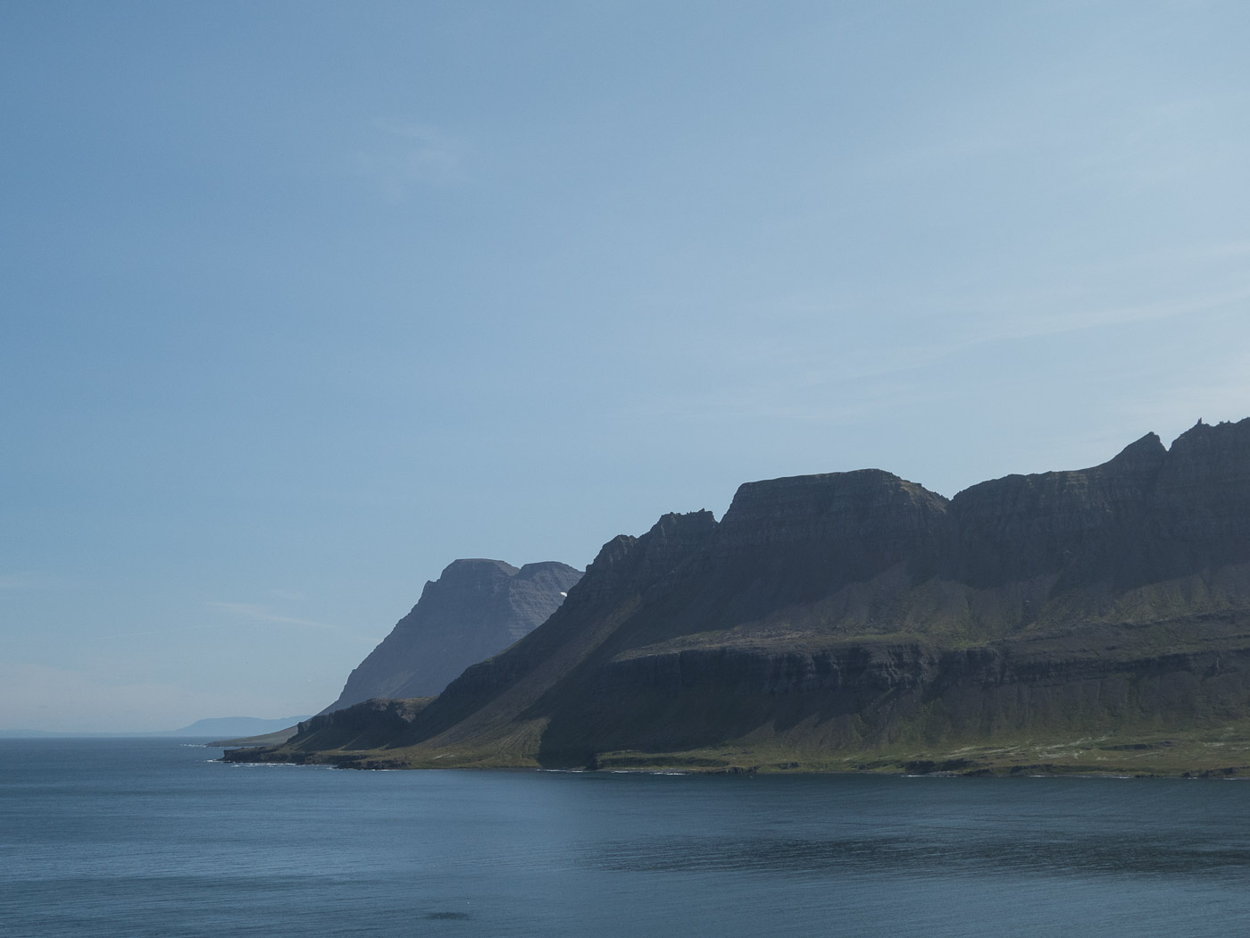 Djúpavík. Week 10. - View to the south, to the right Kambur mountain. (4 till 10 August 2014)