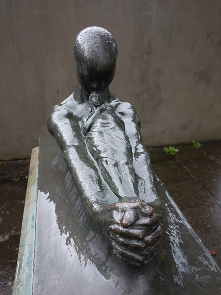 Reykjavík. Raining. Einar Jónsson. Sculptures. - I. Sculptures, made by Einar Jónsson (<a href='http://www.lej.is/en/museum/garden/' target='_blank' class='linksnormal'>Sculpture Garden</a>). (3 September 2014)