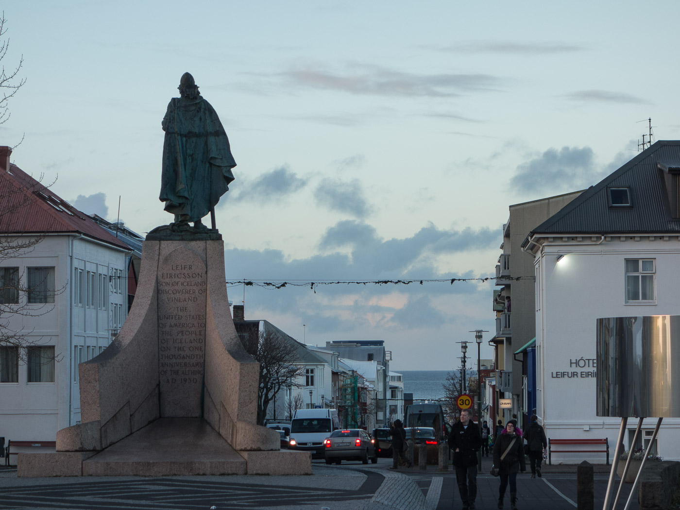 Reykjavík. Miscellaneous LXXXXI. - View from Hallgrímskirkja church to Skólavörðurstígur. (1 till 30 November 2015)